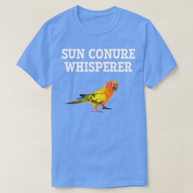 Camiseta concha solar de loro de Sun Conure Whisperer (Diseño del anverso)