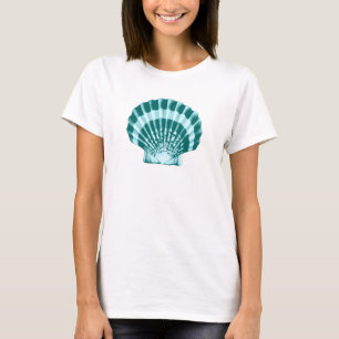 Camiseta Concha - Tonos de azul turquesa