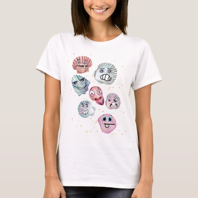 Camiseta conchas de mar (Anverso)