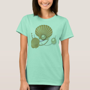 Camiseta Conchas de oro y perlas