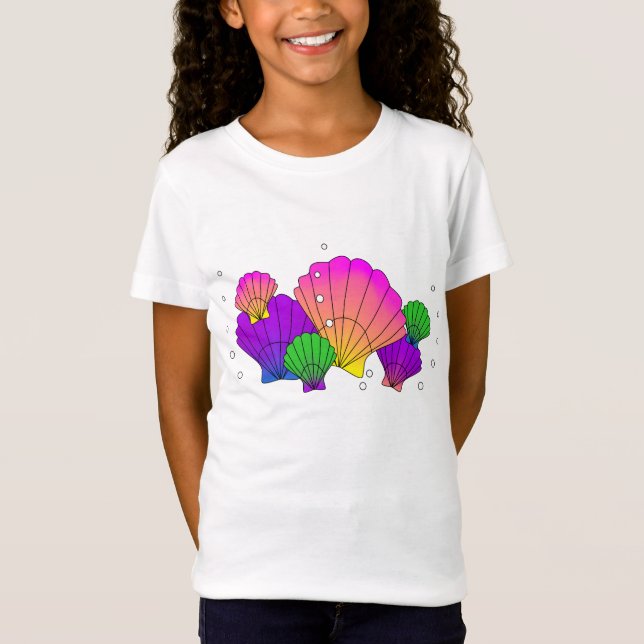 Camiseta Conchas del Mar Caribe con Burbujas (Anverso)