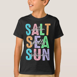 Camiseta Conchas Marinas Sol Verano Vacaciones Playa