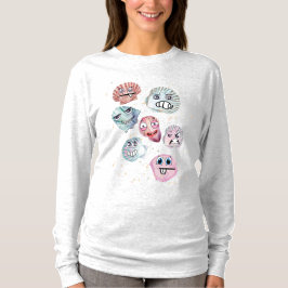 Camiseta conchas oceánicas