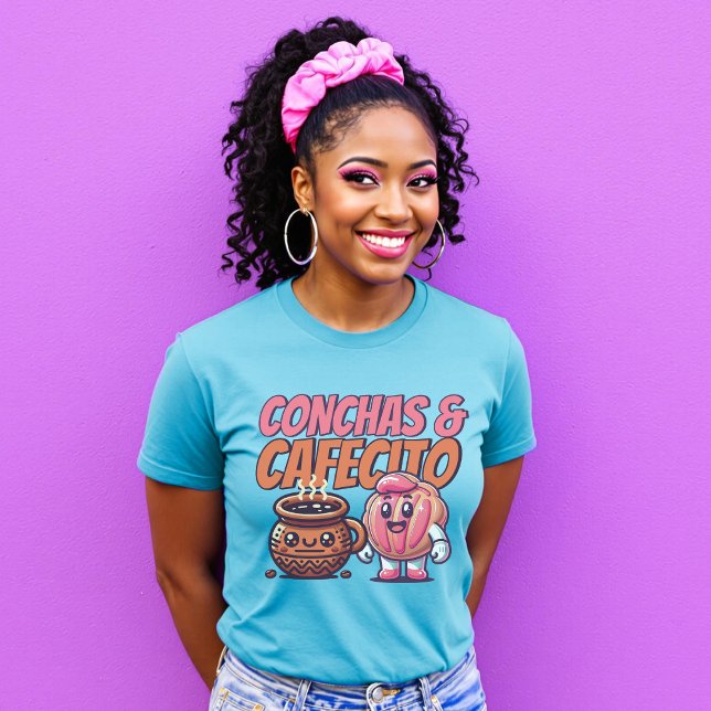 Camiseta Conchas y Cafecito Café Pan Dulce español (Conchas y Cafecito Spanish Sweet Pan Dulce Cafe T-Shirt.)