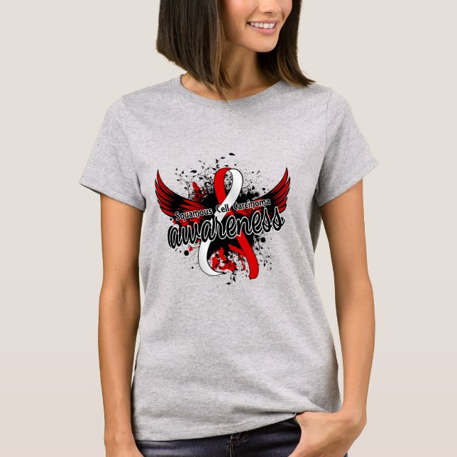 Camiseta Conciencia 16 del carcinoma de células escamosas (Anverso)