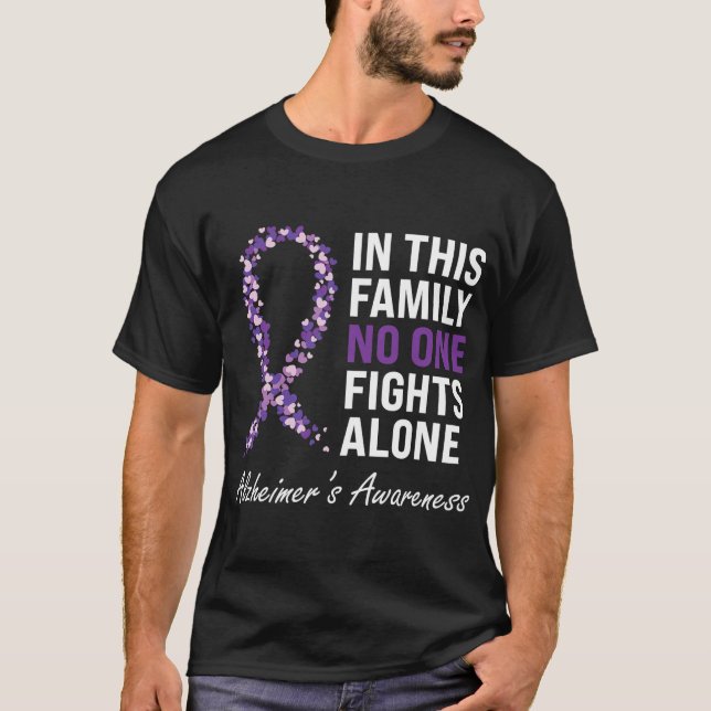 Camiseta Conciencia Alzheimer: Cinta púrpura Dementia Mamá  (Anverso)