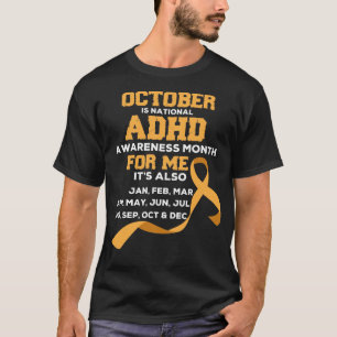 Camiseta Conciencia anaranjada de la cinta para el mes de