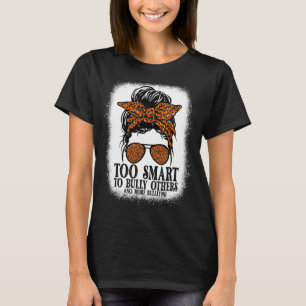 Camiseta Conciencia anti bullying naranja demasiado intelig