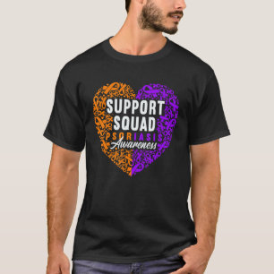 Camiseta Conciencia Apoyo la condición de piel del escuadró