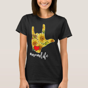 Camiseta Conciencia Asl Idioma Rótulo Girasol Te Amo