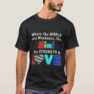 Camiseta Conciencia autista Mimi Fortaleza Amor nuevo