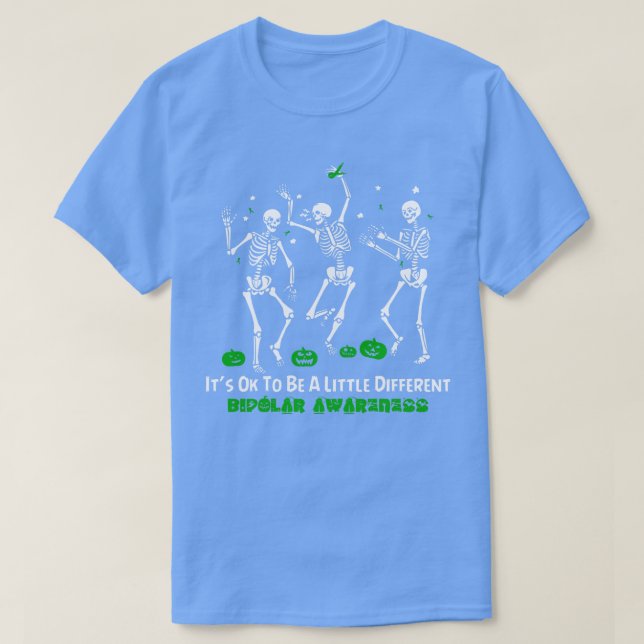 Camiseta Conciencia bipolar Está Bien Ser Un Poco Diferente (Diseño del anverso)