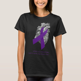 Camiseta Conciencia Cinta púrpura Corazón que te extraña