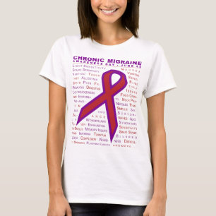 Camiseta Conciencia crónica de la jaqueca - síntomas y