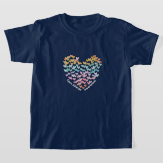 Camiseta Conciencia de alergia al maíz corazón de niños