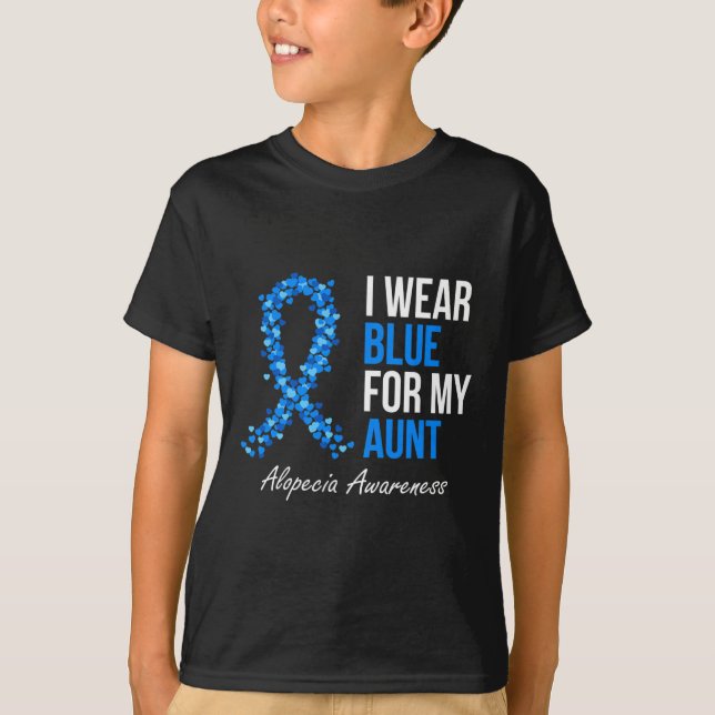 Camiseta Conciencia De Alopecia Que Llevo Azul Por Mi Tía A (Anverso)