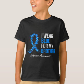 Camiseta Conciencia De Alopecia Que Uso Azul Para Mi Herman