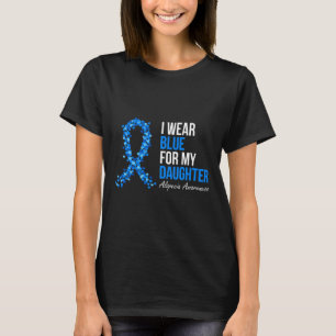 Camiseta Conciencia De Alopecia Que Uso Azul Para Mi Hija B
