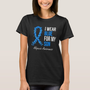 Camiseta Conciencia De Alopecia Que Uso Azul Para Mi Hijo R