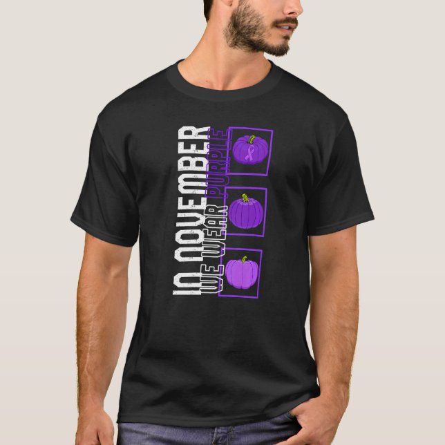 Camiseta Conciencia de Alzheimer en noviembre usamos púrpur (Anverso)