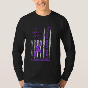 Camiseta Conciencia de Alzheimer Estados Unidos Bandera est