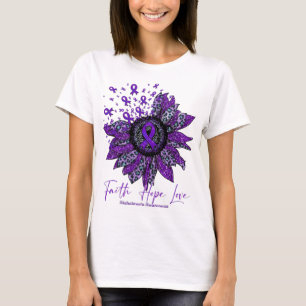 Camiseta Conciencia De Alzheimer Sobre La Fe Del Girasol Ho