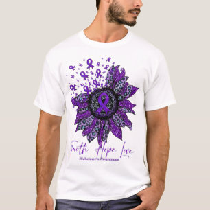 Camiseta Conciencia De Alzheimer Sobre La Fe Del Girasol Ho