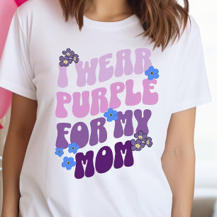 Camiseta Conciencia de Alzheimer, uso púrpura para mi madre