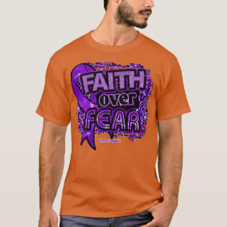 Camiseta Conciencia de Alzheimers Cinta Fe por miedo a Leop