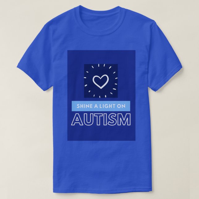 Camiseta conciencia de autismo azul (Diseño del anverso)