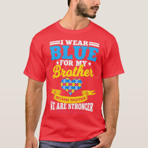 Camiseta Conciencia de autismo Llevo azul 2