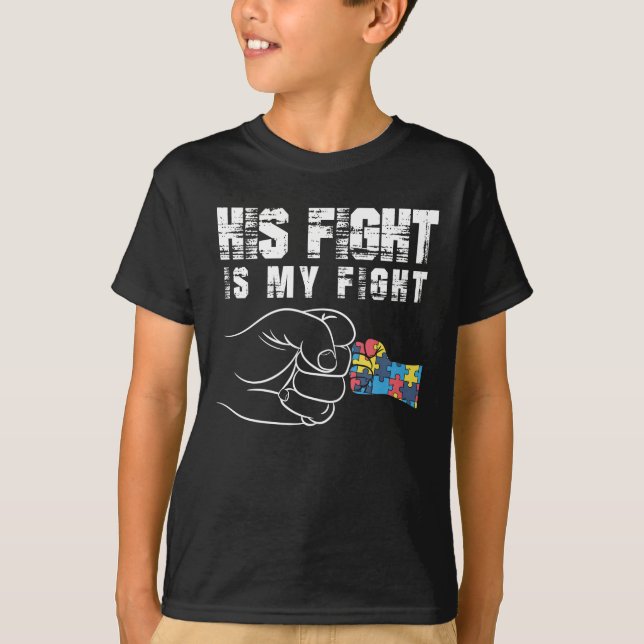 Camiseta Conciencia de autismo Mamá Papá Niño Autista (Anverso)