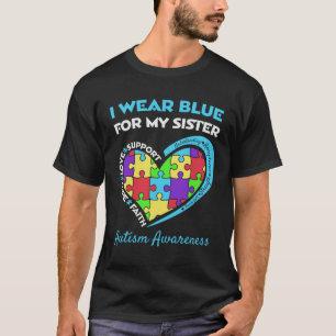Camiseta Conciencia De Autismo Que Llevo Azul Para Mi Herma