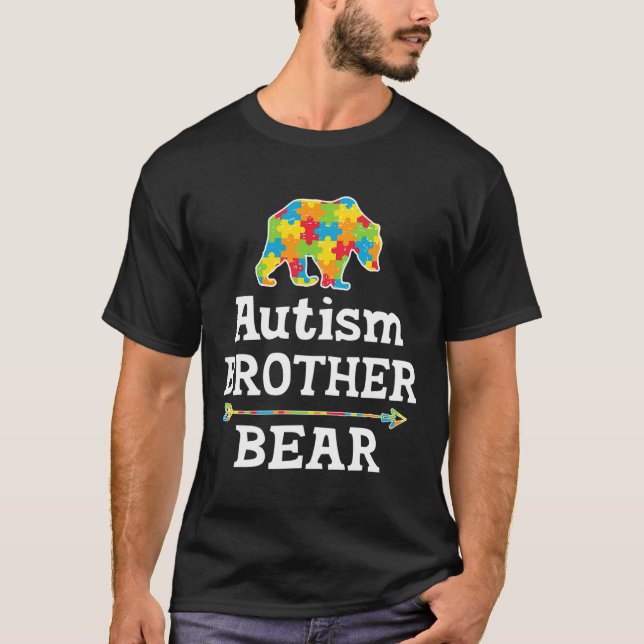 Camiseta Conciencia de autismo suave Hermano Bear Slim Fit (Anverso)