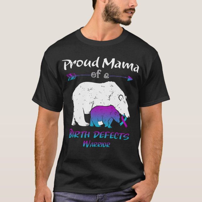 Camiseta Conciencia de defectos de nacimiento de orgullosa  (Anverso)