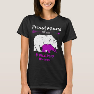 Camiseta Conciencia de epilepsia de orgullosa mamá osa