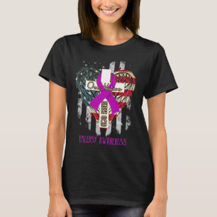 Camiseta conciencia de epilepsia en una nación bajo dios
