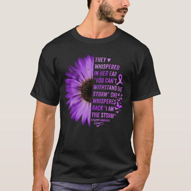 Camiseta Conciencia De Epilepsia Que Susurraron En Su Oído (Anverso)