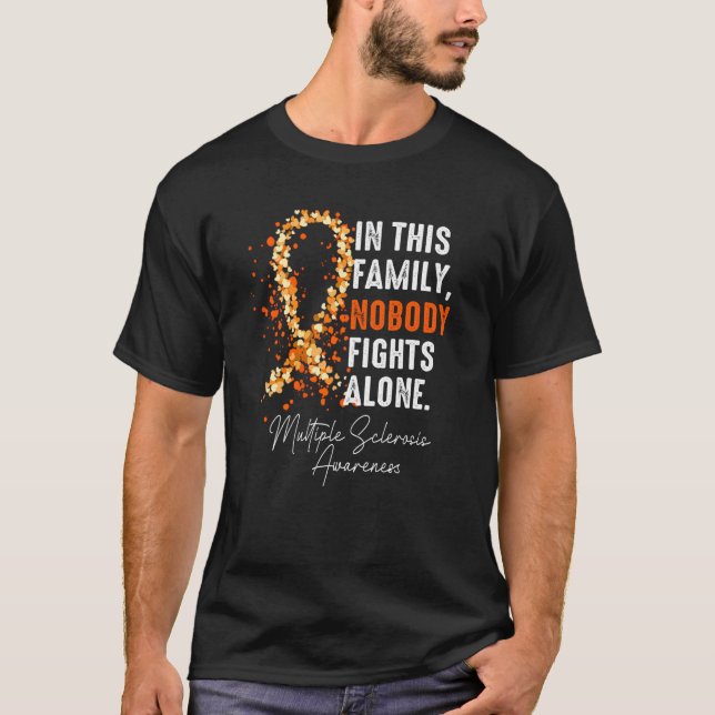 Camiseta Conciencia de esclerosis múltiple esta familia nad (Anverso)