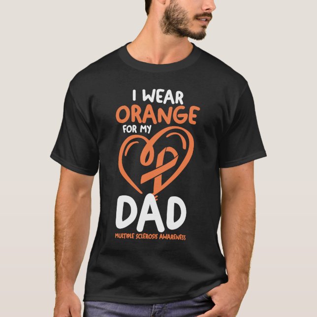 Camiseta Conciencia De Esclerosis Múltiple Que Uso Naranja  (Anverso)