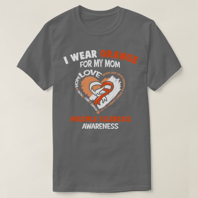 Camiseta Conciencia De Esclerosis Múltiple Que Uso Naranja  (Diseño del anverso)