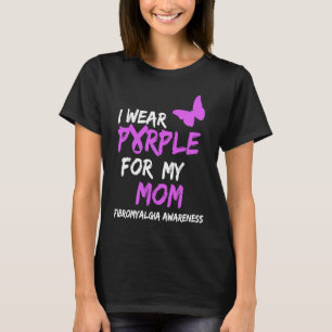 Camiseta Conciencia De Fibromialgia Que Uso Púrpura Para Mi