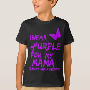 Camiseta Conciencia De Fibromialgia Que Uso Púrpura Para Mi