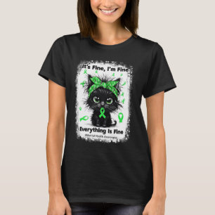 Camiseta Conciencia de Guerrero de Salud Mental Gato Negro