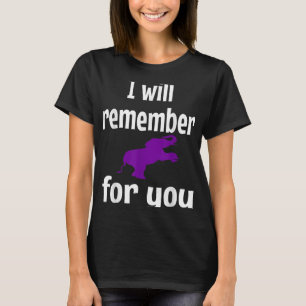 Camiseta Conciencia de Heimer Apoyo a Elefantes Púrpura Rec
