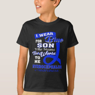 Camiseta Conciencia De Hidrocefalia - Uso Azul Por Hijo