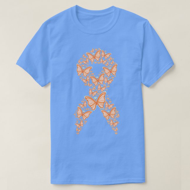 Camiseta Conciencia de la cinta de opciones naranja (Diseño del anverso)