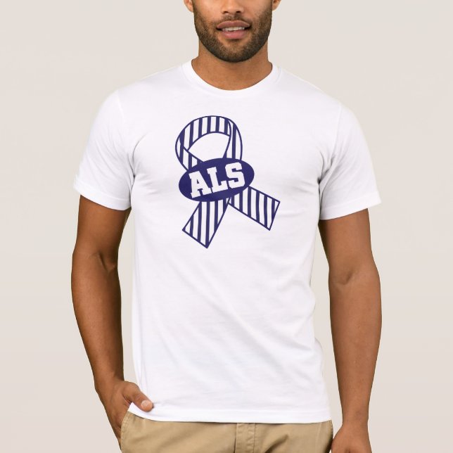 Camiseta Conciencia de la cinta del ALS (Anverso)