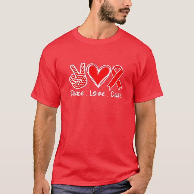 Camiseta Conciencia de la cinta roja disfraz drogas libre a (Anverso)