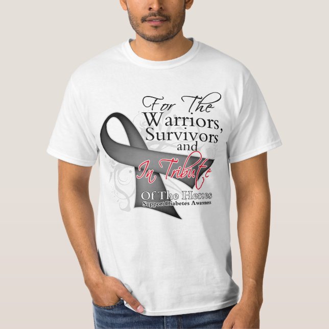 Camiseta Conciencia de la diabetes del tributo (Anverso)